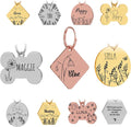 PawFurEver Dog Tags Personalized with Breed Design - Custom Dog Tags for Pets - Dog ID Tags Personalized for Pets - Stainless Steel Dog Collar Tag - Pet Name Tags for Dogs (Diamond, Rose Gold)