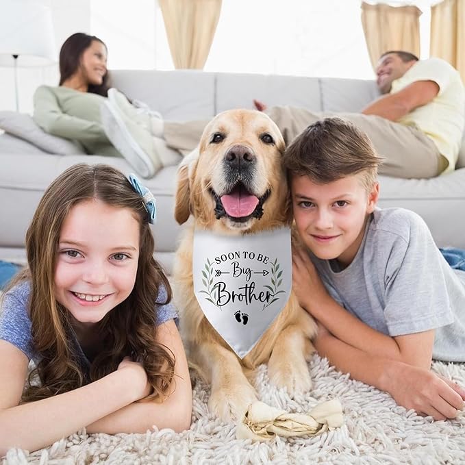 Soon to Be Big Brother Dog Bandana Baby Announcement Dog Gender Reveal Outfit Pregnancy Announcement Props Scarf Accessories Big Brother Bandana for Dogs