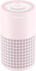 AIRROMI Air Purifier for Bedroom with HEPA 3-in-1 Filter, Pet Air Purifier for Home Cat Pee Smell, Covers Upto 990 Ft², Quiet 360° intake Air Cleaner for pet hair,allergies,Dust,Smoke A2001 Pink