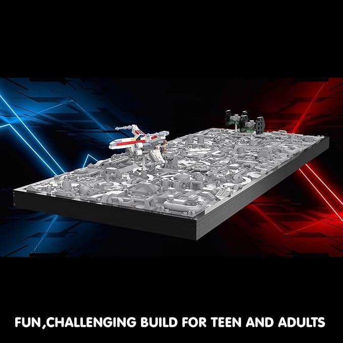 Star Trench 3D Wars Run Wall Art Craft Kit, Micro Brick Framed, Creative Activity Hobbies for Teens and Adults, DIY Home, Office Decor, Suitable for Kids 8+