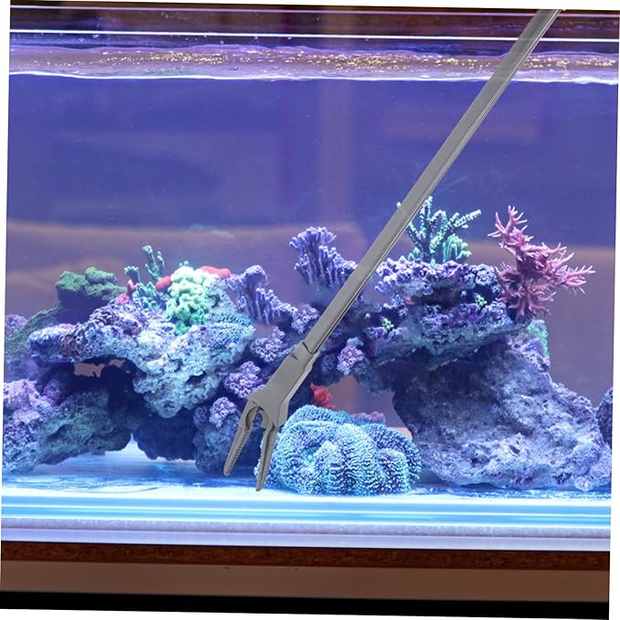 IMIKEYA Long Aquarium Tongs - 20 Inch Plastic Tweezers for Easy Plant Maintenance and Fish Feeding - Ideal Aquarium Grabber Tool for Freshwater and Saltwater Tanks