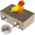 Paper Bird Perches Stand Platform Bird Chew Toy Parrot Cage Perch Cardboard Platform Birds Paw Grinding Stand Parrot Playground Exercise Toys Resting Platforms Stands for Small to Medium Sized Birds