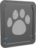 PETLESO Dog Door for Screen Doors, Large Dog Opening for Sliding Doors, Inner Flap 12"×14" Lockable Magnetic with Automatic Close, Sturdy ABS Pet Doorway for Small to Large Dogs (Black)