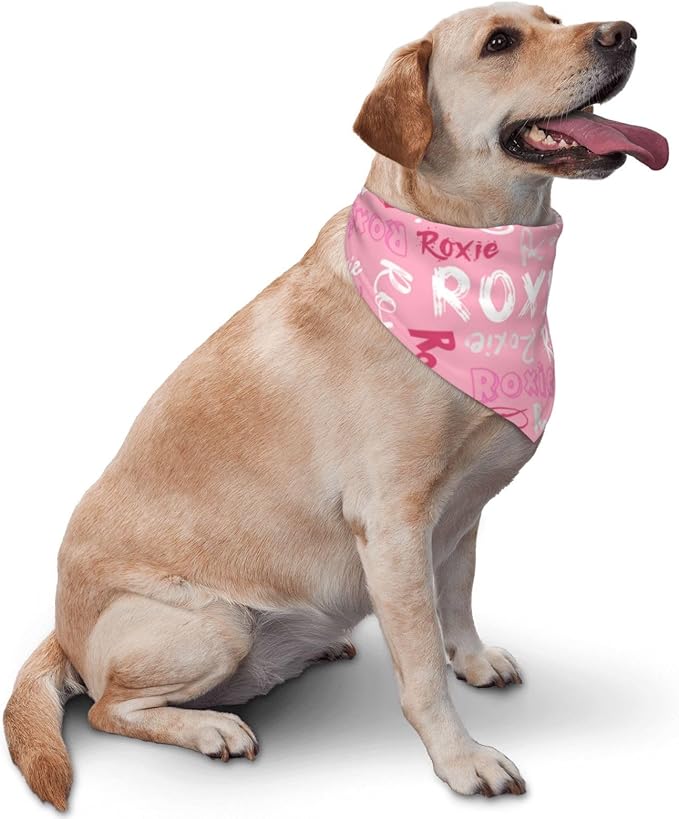 Custom Pet Scarf Personalized Dog Bandana with Name Personalized Add Your Text Bibs Triangle Head Scarfs Gift for Small Medium Large Dogs Cats Baby Puppy Pets Accessories