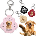 Eunigem Personalized Pet Memorial Gifts for Dogs Cats-Custom Dog Hair Keychain Paw Keychains for Dog Fur-Shaped Leather Keychain,Remembrance Accessory Pet Hair Keepsake for Bag or Key