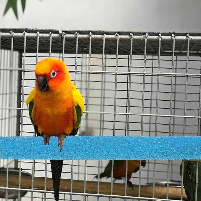 Bird Perches for Cage, 2 PCS Parrot Perch Bird Cage Perch Toy Paw Grinding Stick Cages Wooden Grinding Claw Sticks Sanded Surface Cages Toy for Parakeets Finches Parakeet Toys Birdcage Accessories