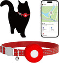 Cat GPS Tracker for Cats, Waterproof Pet GPS Tracker,Compatible with Apple Find My App (Only iOS), No Monthly Fee, Red