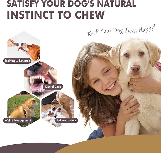 2 Pack Durable Dog Chew Toys for Aggressive Chewers-Puppy Teething Toys, Long-Lasting Dog Bones for Medium & Large Breeds-Indestructible Chew Toys for Dogs to Keep Them Busy & Support Dental Health