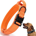 Tactical Dog Collar, Adjustable Military Training Nylon Dog Collar with Control Handle and Heavy Quick-Release Metal Buckle for Small Medium Large Dogs, Orange XXL