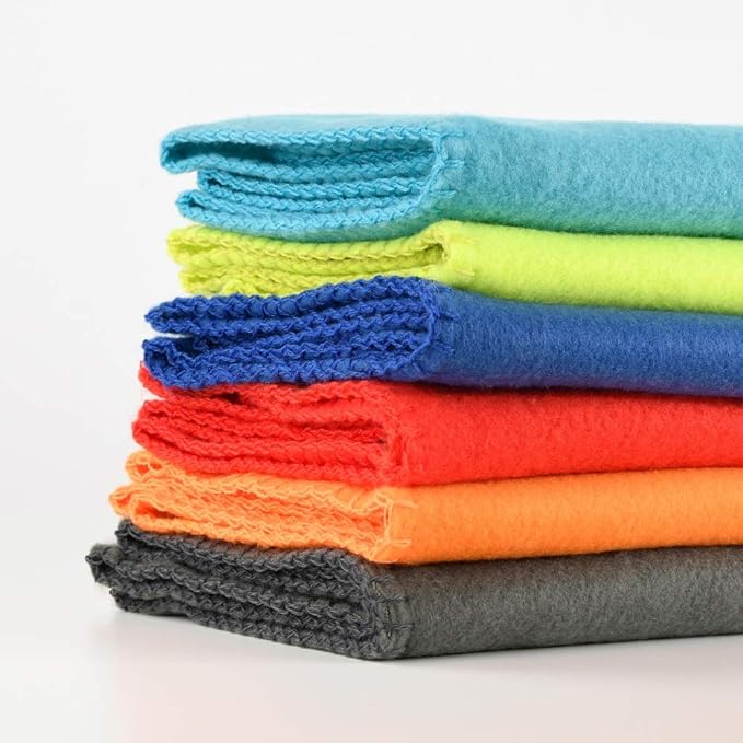 Fleece Blanket Bulk Pack of 6 Cozy Fleece Throw Blankets 50x60 Warm Soft Lightweight Breathable Pet-Friendly for Deco Bed Sofa Kids Wedding Gifts Camping (Assorted)