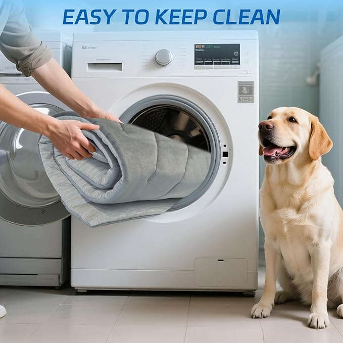 Dog Cooling Mat Self Coolings Foldable Cooling Pad for Dog in Summer Coolings Mat for Dogs and Cats Machine Washable (Rectangle,Gray, Medium-36 L x 23" W)