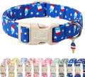 4th of July Dog Collar, Summer Popsicle Patriotic Dog Collars for Medium Dogs, Adjustable Lightweight Quick-Release Buckle Collar for Boy&Girl Dogs M