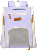 Pet Backpack Carrier, Portable and Ventilated, Oxford Cloth, Dogs Cats and Small Animals Travel Bag 12.6", (Purple, 1 Pcs), Intended for Hiking/Camping/Traveling