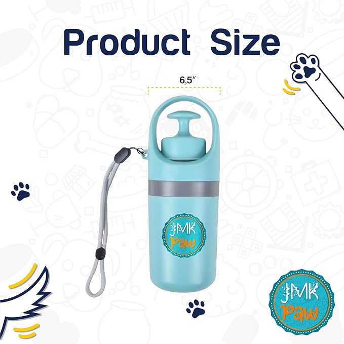 Pooper Scooper for Dog – Portable Dog Poop Holder with Waste Bag Pouch, Doggy Yard Trash Picker Upper, Small & Large Dogs Poop Scoop with Claw Pickup Tool, Travel Pet Accessories for Walking