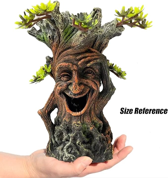 Tfwadmx Fish Tank Tree Trunk Decoration Aquarium Statue Hollow Stump Root Branch Hide Freshwater Saltwater Terrarium Accessories Ornament for Betta,Fighting Fish, Crayfish, SuckerFish,Guppy,Shrimp