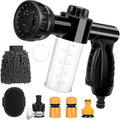 BOBOKA Pup Pony Jet 7-Piece Pet Bathing Tool Set - Blue Globe Valve Rubber Body - Threaded Inlet, G Connector Outlet - 3/4 Inch - Pet Shower, Car Wash, Plant Watering
