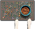 Absorbent Pet Dog Bowl Mat for Food and Water, Pet Cat Food Feeding Mat with Non Slip Rubber Backing, Dog Food Mats for Floors Waterproof, 12"x20"