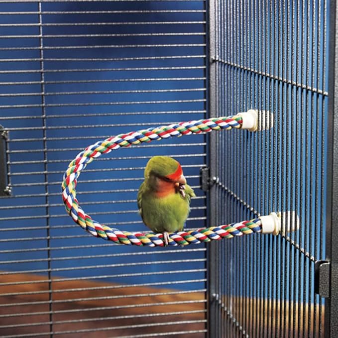 JW Pet Comfy Perch For Birds Flexible Multi-color Rope, Medium - 21" Length