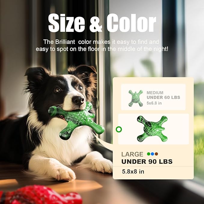 Dog Toys for Aggressive Chewers, Nylon Indestructible Dog Toy for Medium Large Dogs, Hedgehog Ddog Chew Toys with Bacon Flavor, Long Lasting, Dog Toys for Boredom, Green
