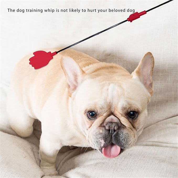 Portable Dog Training Stick Silicone Whip for Puppy Exercise with Anti Slip Handle Indoor Outdoor Training Tool