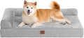 EHEYCIGA Memory Foam Dog Bed Large Size Dogs, Orthopedic Dog Bed Large with Washable Removable Cover, Waterproof Pet Sofa Couch with Nonskid Bottom, 36x27x6, Grey