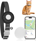 Cat Tracker, Lightweight Pet Tracker for Cats, Cat GPS Tracker Compatible with Apple Find My App(Only iOS), Real-Time Tracking, Precise Positioning, No Monthly Fee, Long-Life Battery