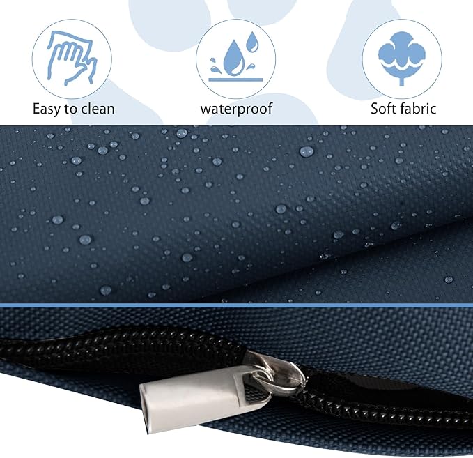 Waterproof Dog Bed Cover Replacement for 36 Inch Wire Crates, Heavy Duty Oxford Fabric Pet Bed Sleeve with Zipper, Washable & Durable Mattress Protector for Puppy,34" L x 22" W x 3.5" H(Cover Only)