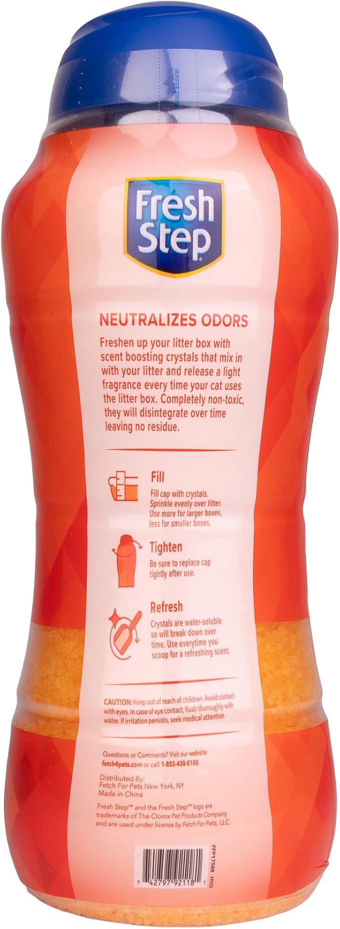 Fresh Step Cat Litter Crystals Deodorizer, Non Toxic Odor Neutralizing Crystals for Litter Boxes that Help Control Smells and Keep Home Areas Fresh, Summer Breeze Scent, 70 Ounce