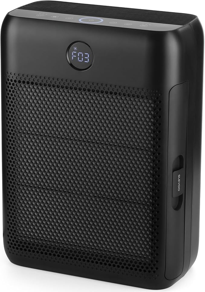 Slevoo Air Purifier for Home Large Room, H13 True HEPA Filter Air Purifiers & 3 × pre-filters for Bedroom,Office,Living Room,Covers Up to 1991.3 ft²,CADR 326m³/h (Black)
