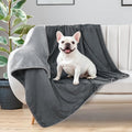 LOOBANI Waterproof Dog Blanket for Bed: Spill-Proof Puppy Blankets for Small Medium Dogs Washable, Reversible Soft Flannel Pet Throw for Couch Sofa Cover, Crate, Travel, Picnic, 30" x 40", Grey
