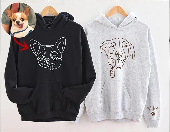 Custom Pet Sweatshirts with Photo and Name, Personalized Dog Sweatshirt, Gifts for Dog Mom, Dad