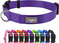 Purple Dog Collar Basic Adjustable Dog Collars for Puppy Small Medium Large Dogs Girls with Breathable Quick Release Nylon Pet Collar