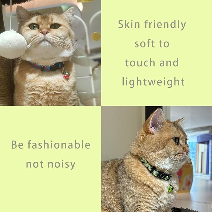 Yizepet Cat Collars with Bells, Breakaway Kitten Collar, Cute Kitty Collar, Pet Supplies Accessories
