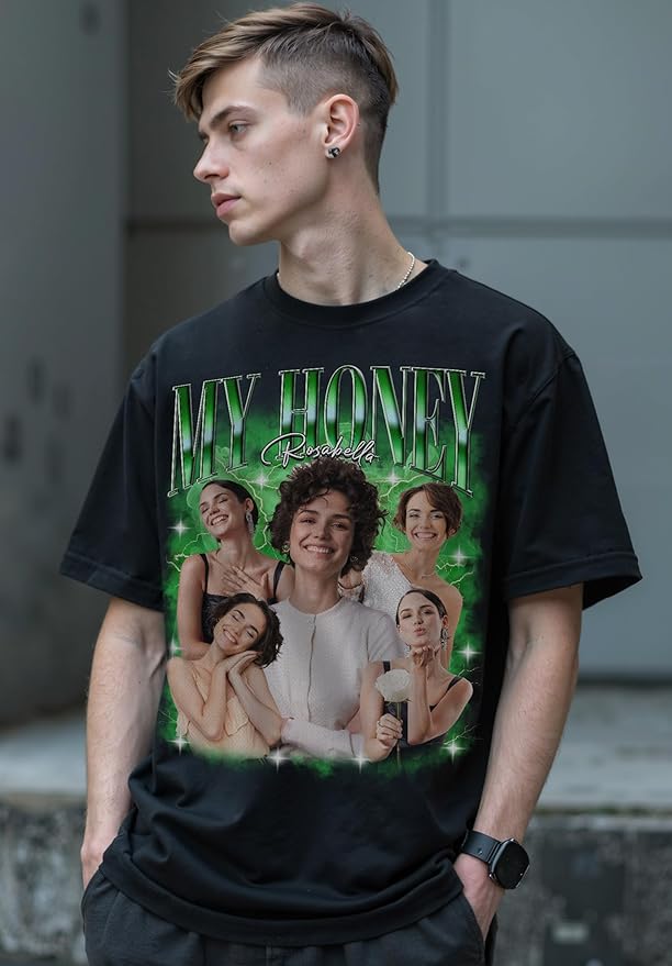 Custom Bootleg Rap Shirt with Photo Text, Vintage Custom Picture Shirt for Girlfriend, Boyfriend, Dad, Mom, Pet Lover Friend