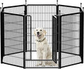 Dog Playpen,Portable Outdoor Dog Fence, Dog Playpen for Large/Medium/Small Dogs, Dog Fences for The Yard,with Doors Foldable Metal (8 Panels, 45 inch)