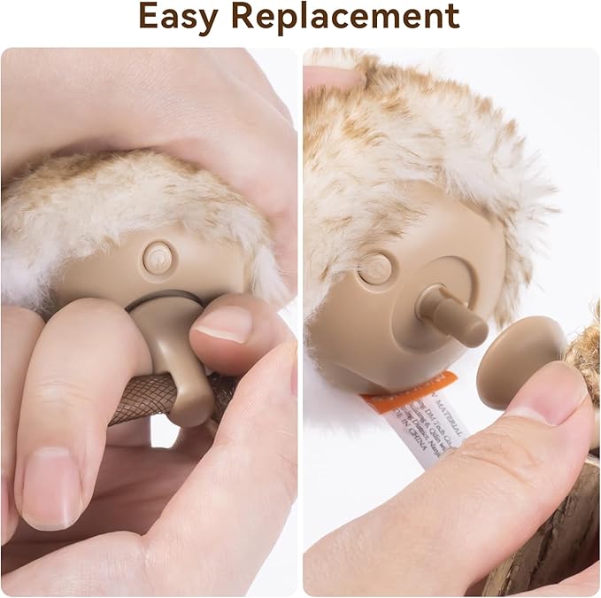 Migipaws Cat Toy Replacement Tails 3 Pack - Interactive Cat Toys Attachments with Elastic Plastic, Soft Fabric & Silvervine Rope Tails - Compatible MigiMouse Cat Toy for Indoor Cats
