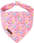 Easter Day Dog Bandana, UP URARA PUP Easter Eggs Triangle Bid Scarf for Medium Large Dogs, Cotton Kerchief for Girl Boy Puppies, Cute Spring Bunny Bandana,L