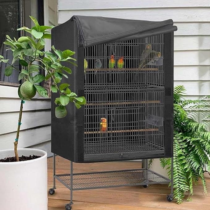 Bird Cage Cover,Breathable Black Out Lightweight Washable Dust Proof Hood for Lovebird Canary Conure Cockatiel Parakeet Pet Night