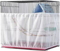Large Bird Cage Net, Adjustable Soft Airy Mesh Net, Bird Cage Seed Catcher, Prevent Scatter and Mess (86.6 x 15.7Inch/ 220 x 37 cm, White)