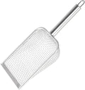 SUMERSHA Cat Litter Scoop Stainless Steel Mesh Scooper for Litter Box Kitten Pooper Lifter, Beach Mesh Shovel for Shell Collecting