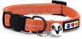 Pawtitas Recycled Coral Reflective Cat Collar – Eco-Friendly Breakaway Safety Buckle, Adjustable Kitten & Adult Collar with Removable Bell and High-Visibility Strap