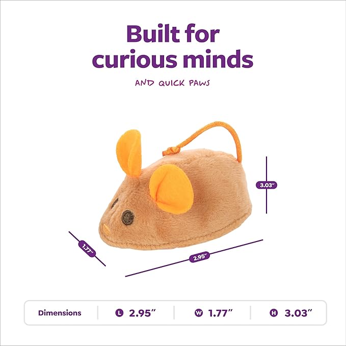 SmartyKat Electronic Motion/Moving Toys for Cats & Kittens, Battery Powered, Mimics Motion of Real Prey, Fun & Interactive Play - Multiple Styles