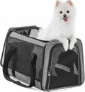 19 x 12 x 12 Large Cat Car Carrier – Roomy Escape-Proof Cat Car Seat for Safe Driving, Lockable Zippers & Safety Tether, Soft-Sided Travel Carrier for Road Trips & Vet Visits