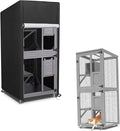Kingling Outdoor Cat House Cover for 4 Tier Catio Outdoor Cat Enclosure With Wheels, Universal Catio Cover Waterproof & Dustproof Pet Enclosure Cover for Outsides(Cover Only)- 25"L x 25"W x 62"H inch