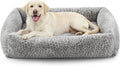 JOEJOY XL Dog Beds Large Sized Dog, Washable Orthopedic Premium Soft Corduroy Fleece Pet Bed with Removable Zipper Cover, Cute Calming Puppy Bed with Non Skid Bottom