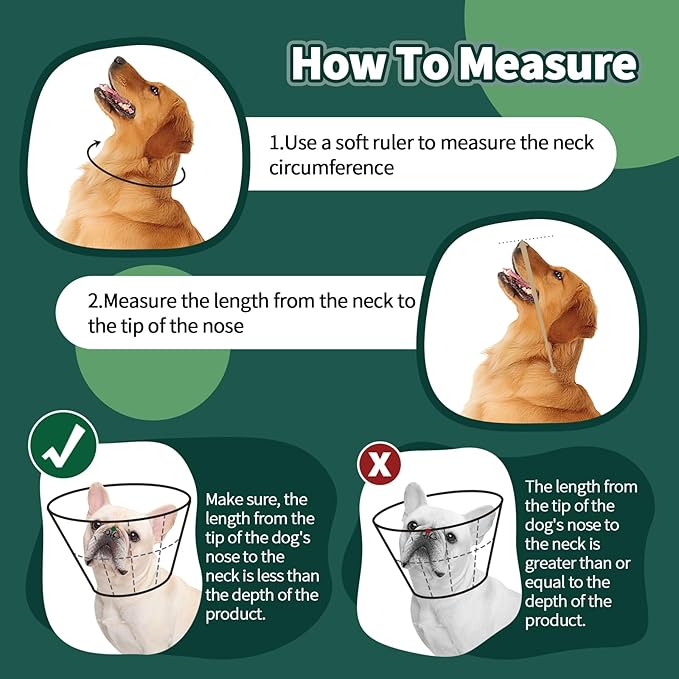 Dog Cone Collar Soft Cone for Medium Dogs After Surgery Adjustable Elizabethan Collar for Dogs to Stop Licking Wounds, Biting Stitches Professional Pet Recovery Cones E-Collar for Dog