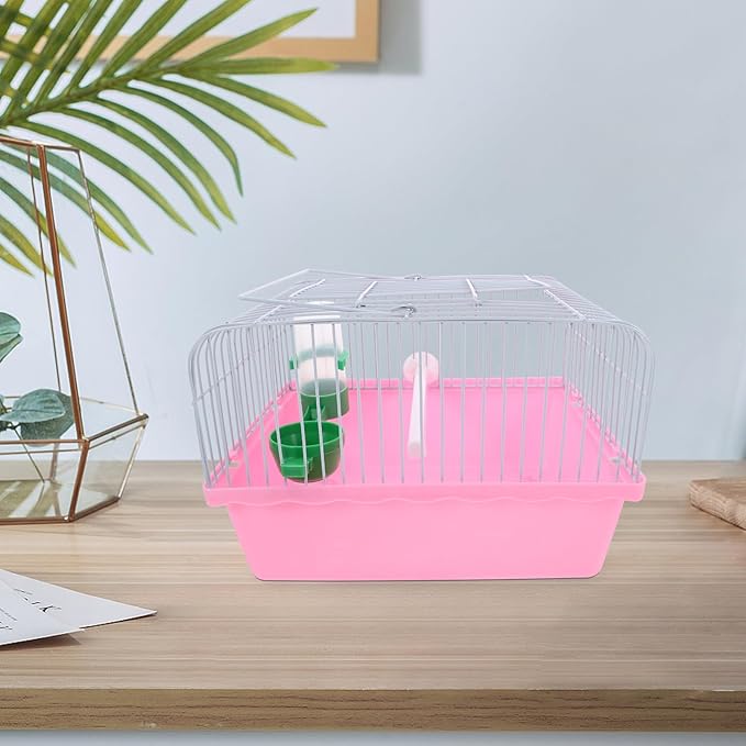 BESPORTBLE Spacious Bird Carrier Travel Cage Lightweight Portable Bird Cage with Perch Food Box Water Feeder for Parrots and Lovebirds Abs Iron Design for Travel Storage Color