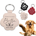 Eunigem Personalized Pet Hair Keychain for Dogs Cats-Custom Paw Keychains for Dog Hair-Shaped Leather Keychain,Pet Memorial Gifts Remembrance Accessory Refillable Keepsake for Bag or Key (Color-4)