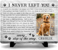 Memorial Stone: Personalized Thoughtful Gifts for Pet Lovers, Changeable Poem Option, Memorialize Your Furry Dog and Cat's Image with Preferable Version, Cemetery Decorations