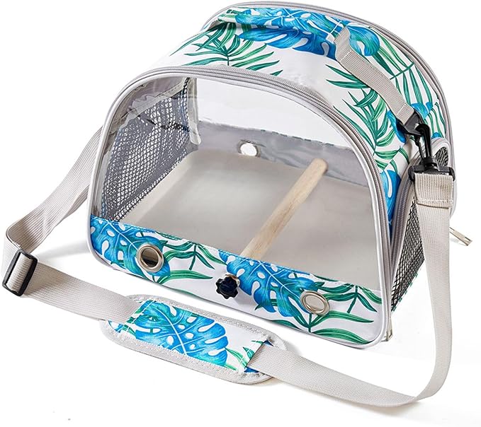 Travel Use Bird Carriers Bag Cage with Ventilation Holes and Perch for Avians Pet Ventilated Bird Transport Ventilated Small Pet Travel Carriers